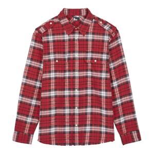 The Kooples Red & White Plaid Button-Down Shirt‎ – Wide Fit (Small)